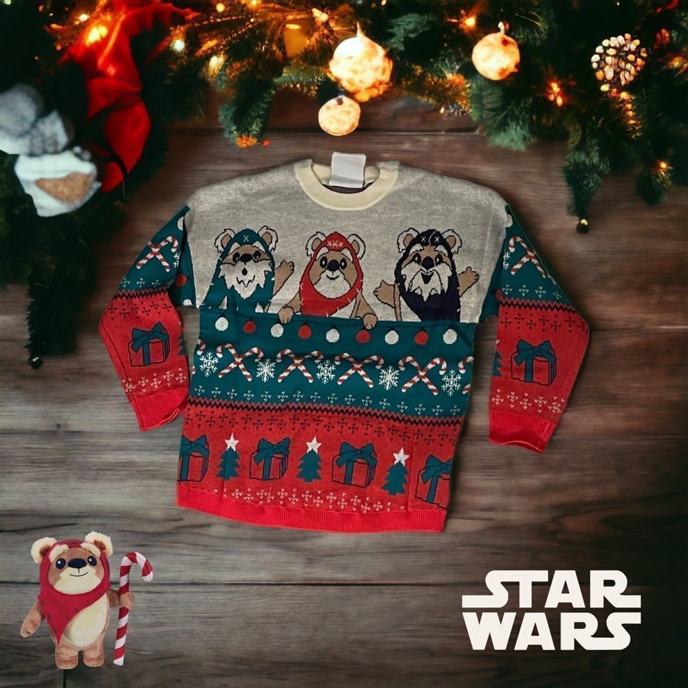 ⚫️⚫️⚫️ ‼️RARE FIND‼️ STAR WARS Ewok Christmas Sweater - UNISEX